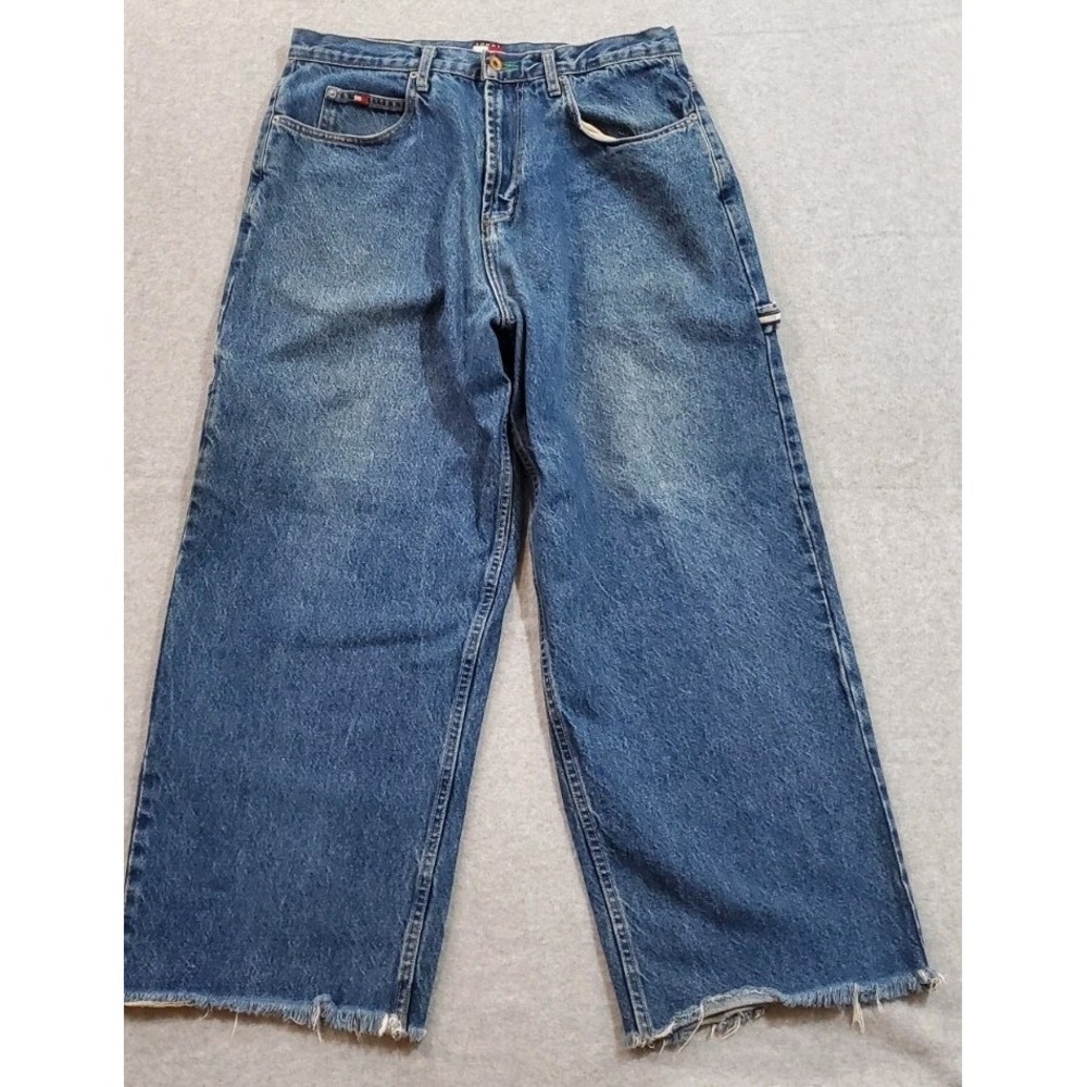 VTG Tommy Hilfiger Men's Blue Relaxed‎ Fit Denim Straight Leg Jeans Size 36/32